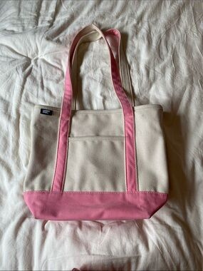 Lands' End medium tote long handles zip top